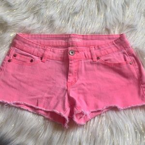 REFUGE EUC NEON PINK CUTOFF SHORTS SPRING & SUMMER